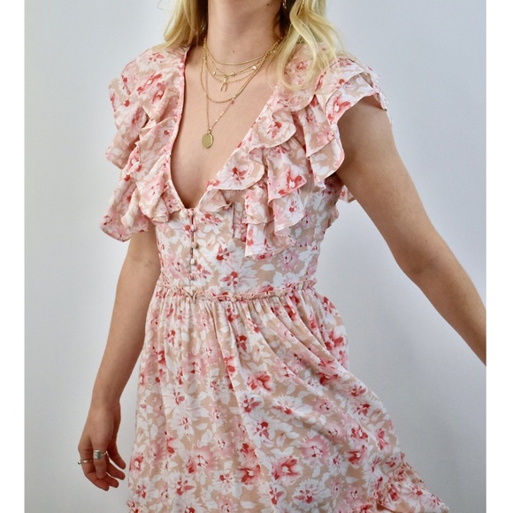 🌸 Storia, Prosecco Rosé Ruffled Mini Dress - Picture 8 of 16